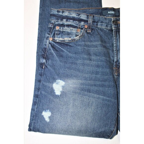 Men's distress Relaxed Blue Jeans 32W 30L - Picture 9 of 10